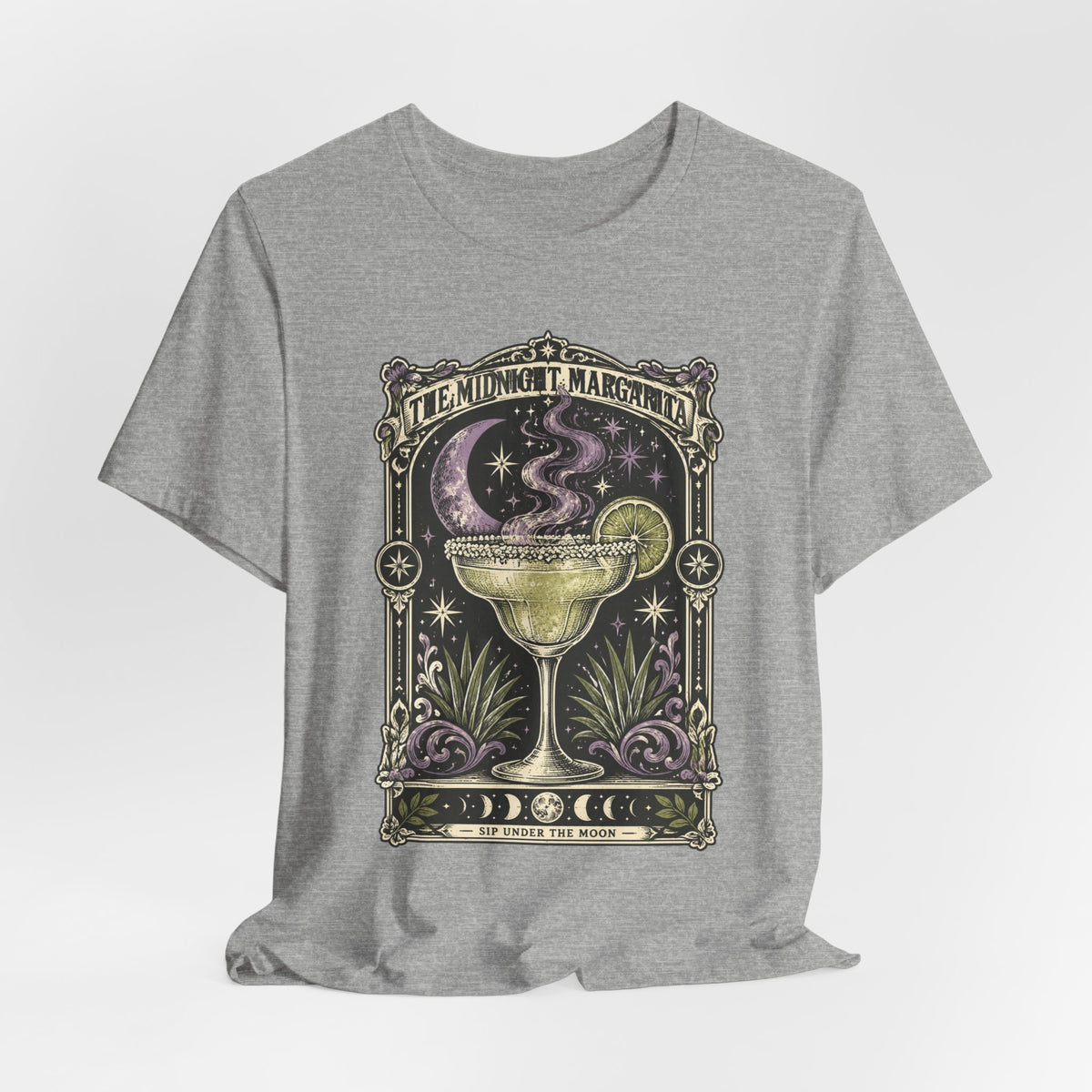 Midnight Margarita Illustration Tee | Celestial Cocktail, Moonlit Baroque