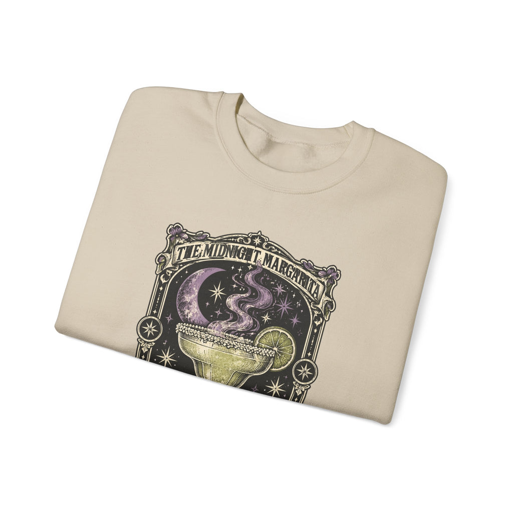Midnight Margarita Art Print Crewneck Sweatshirt | Retro Tarot Cocktail Graphic