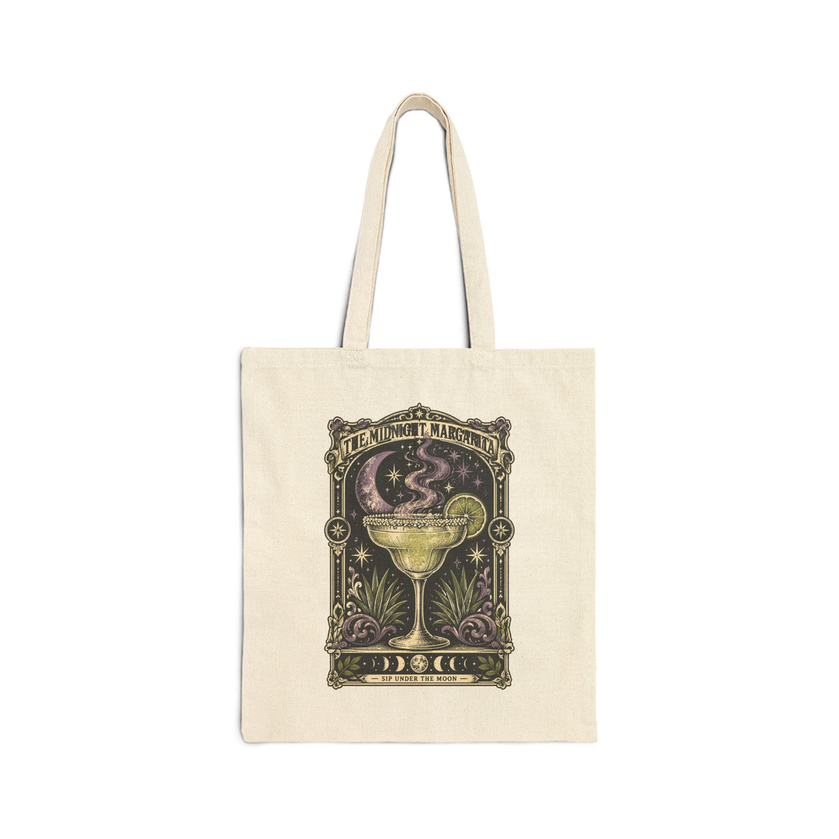 Midnight Margarita Tarot Art Tote | Celestial Cocktail Canvas