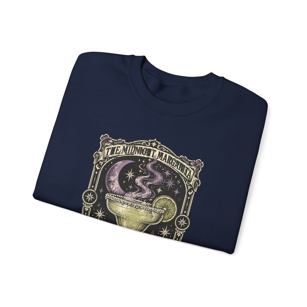 Midnight Margarita Art Print Crewneck Sweatshirt | Retro Tarot Cocktail Graphic