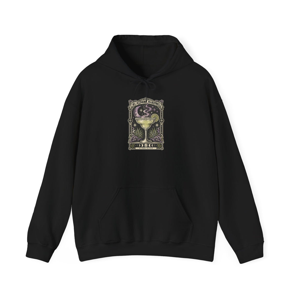 Midnight Margarita Tarot Illustration Hoodie | Cocktail, Moonlight Aesthetic