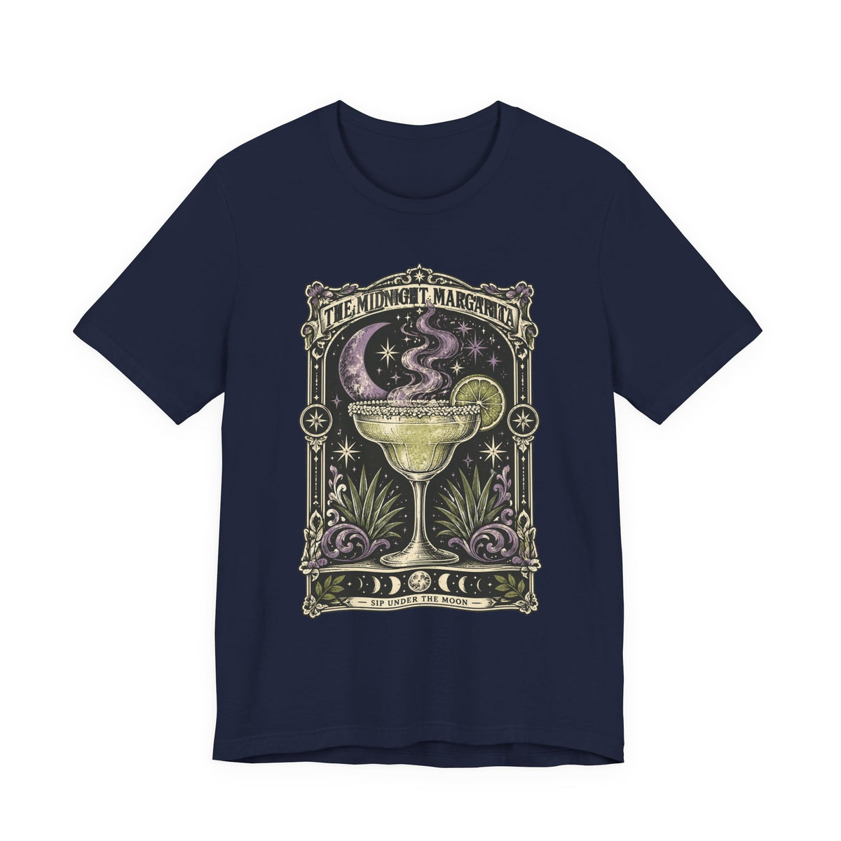 Midnight Margarita Illustration Tee | Celestial Cocktail, Moonlit Baroque
