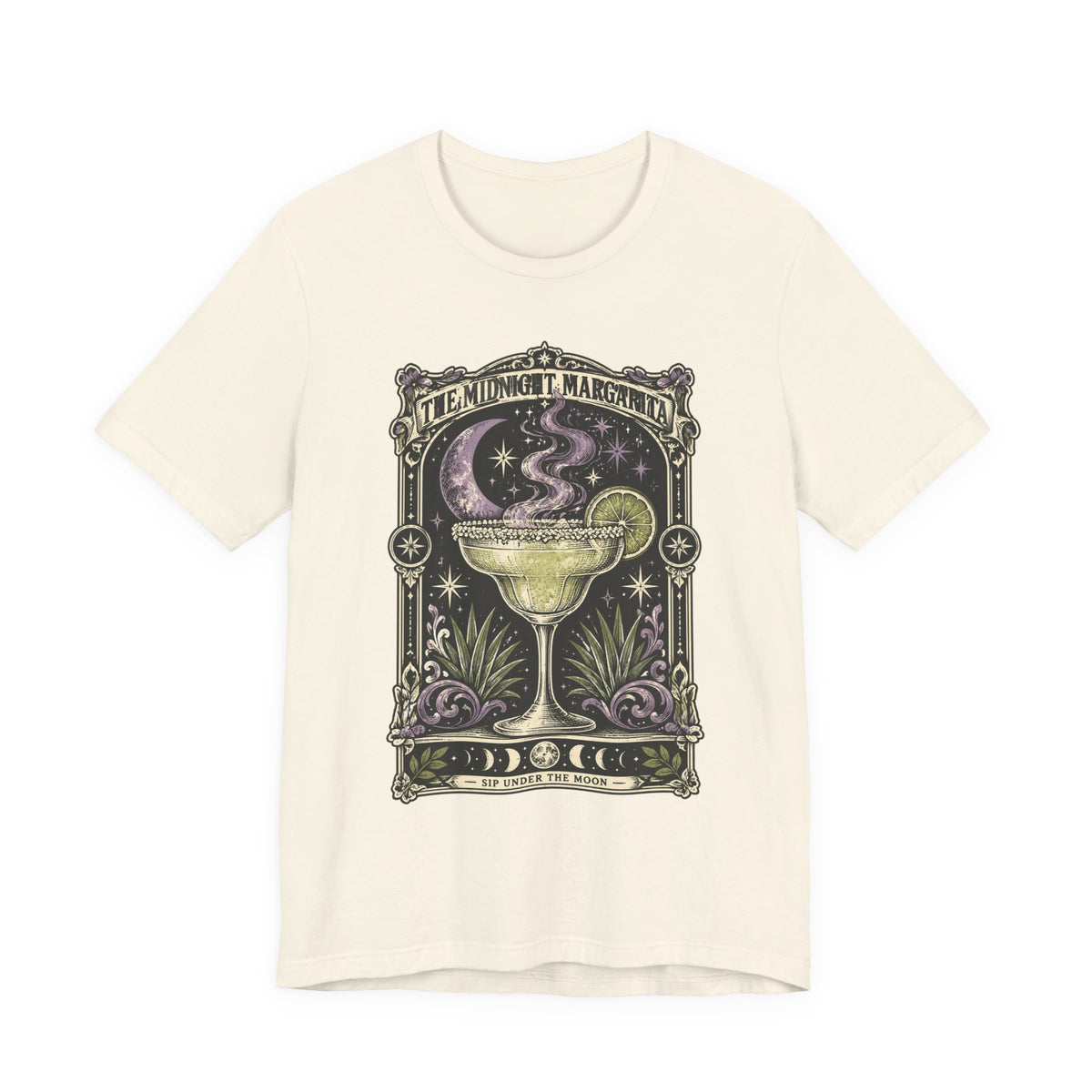 Midnight Margarita Illustration Tee | Celestial Cocktail, Moonlit Baroque