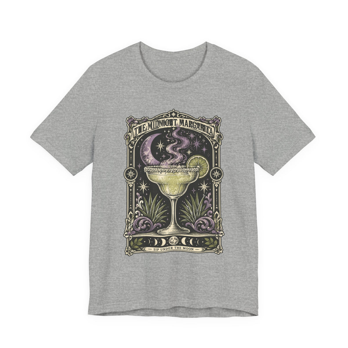 Midnight Margarita Illustration Tee | Celestial Cocktail, Moonlit Baroque