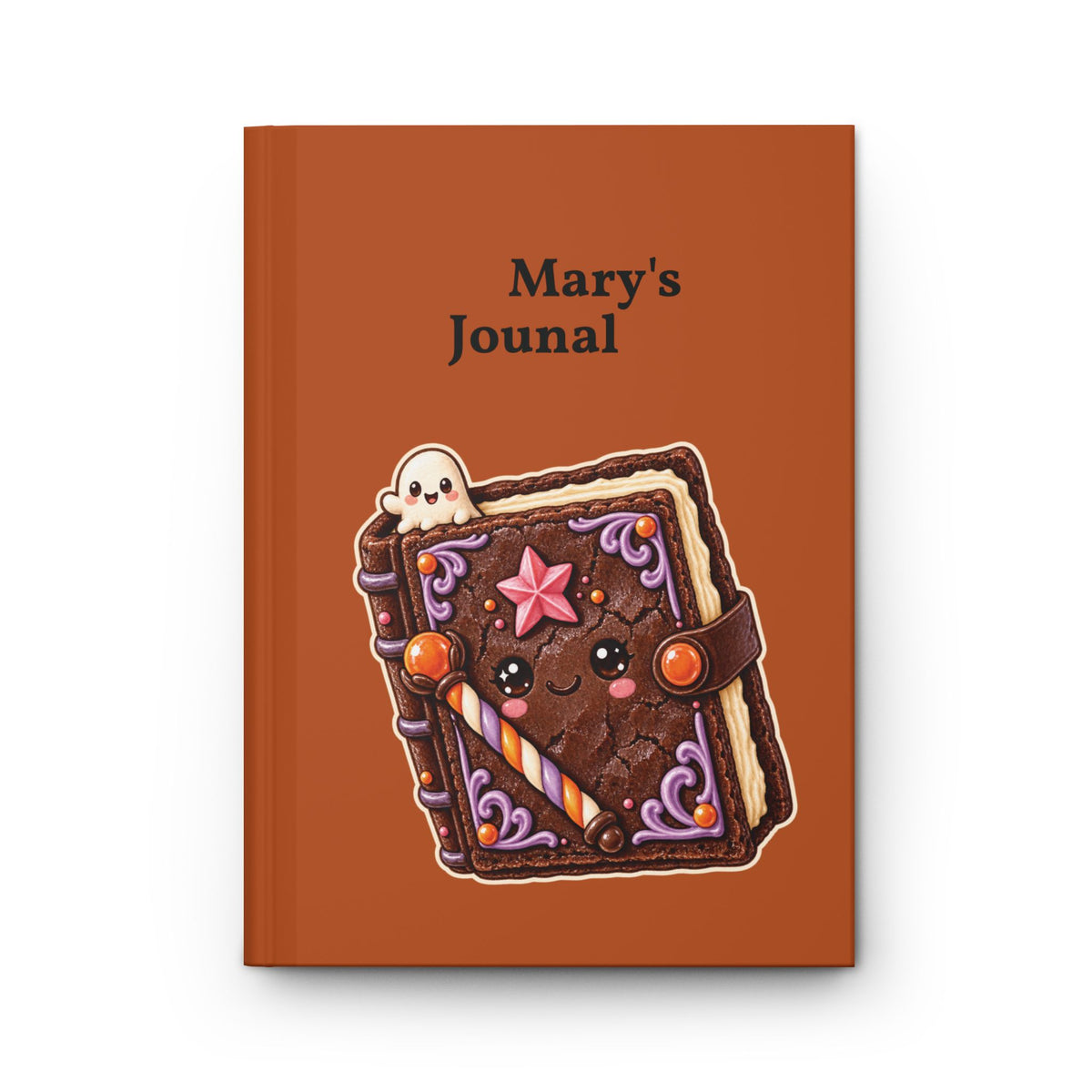 Personalized Halloween Journal —  Cute Ghost & Candy Book