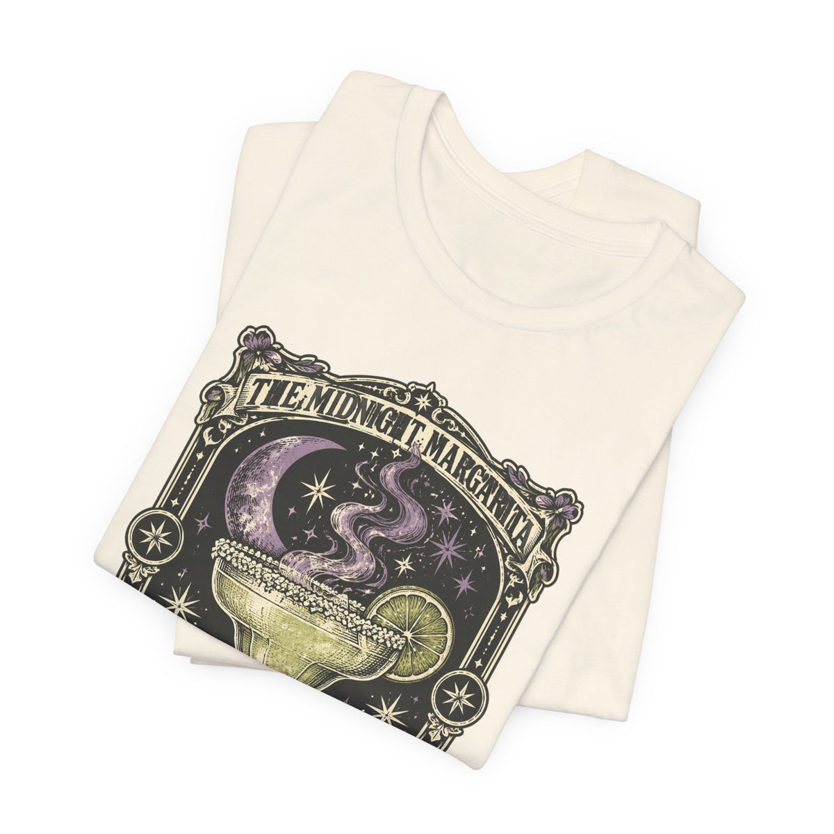 Midnight Margarita Illustration Tee | Celestial Cocktail, Moonlit Baroque