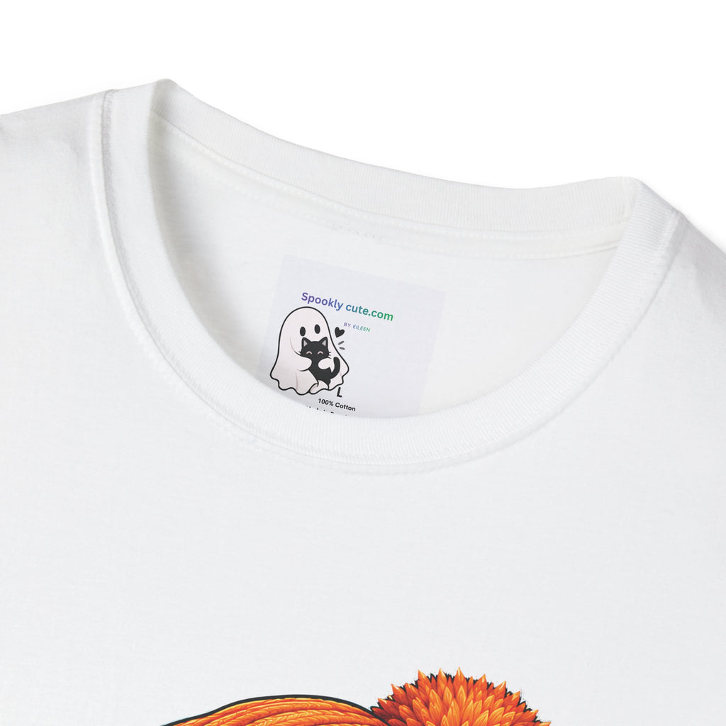 Halloween Ghost Tee – Cute Boo! Pumpkin & Hot Drink Graphic T-Shirt
