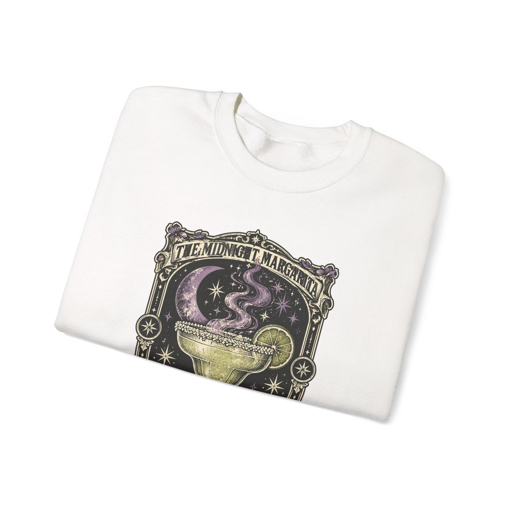 Midnight Margarita Art Print Crewneck Sweatshirt | Retro Tarot Cocktail Graphic
