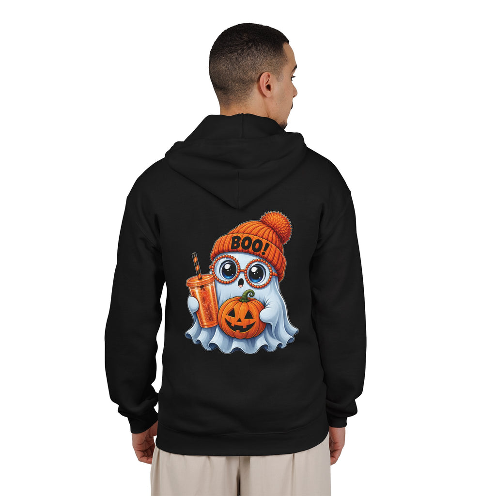 Cute Halloween Ghost Hoodie — Pumpkin, 'Boo!' Beanie & Pumpkin Drink Zip-Up