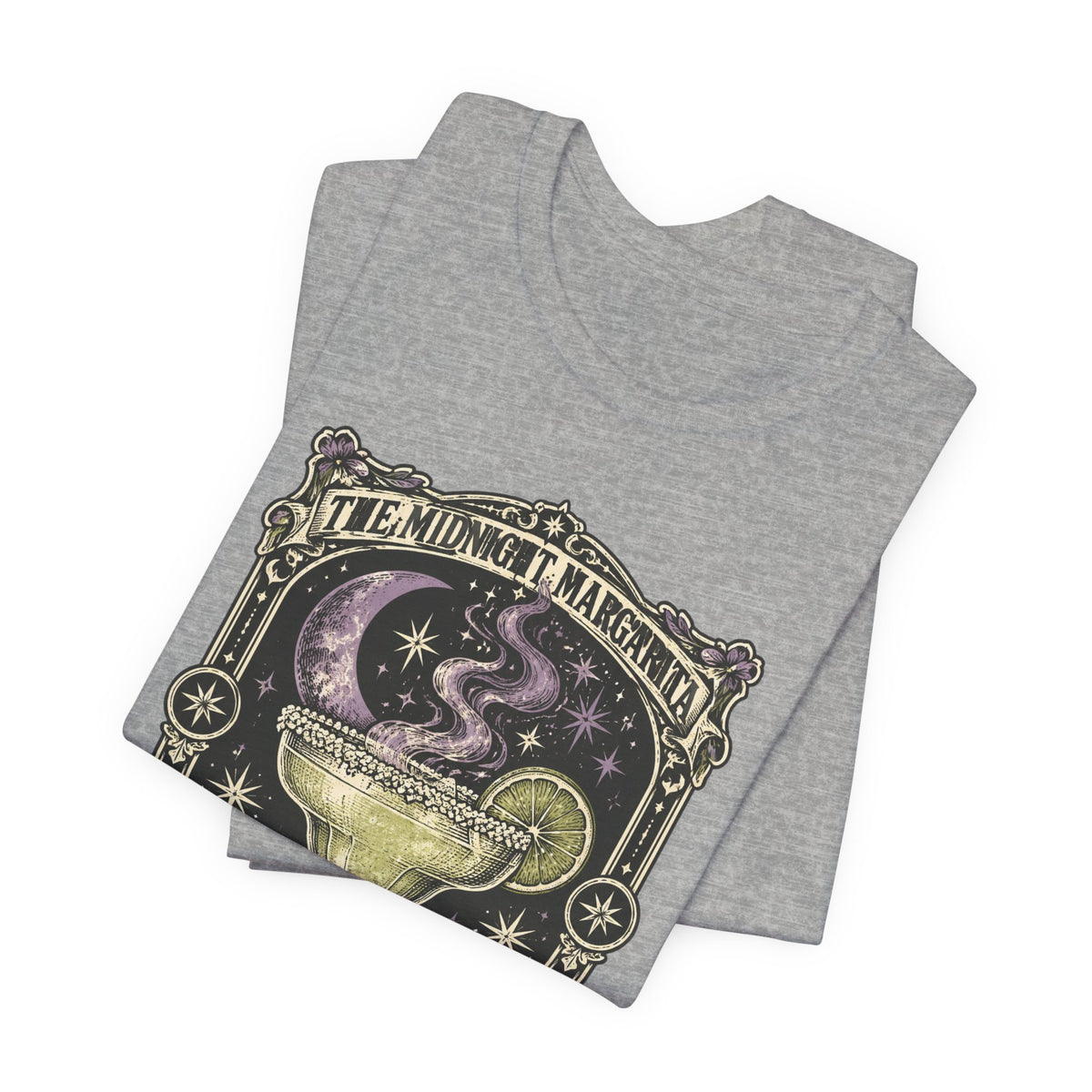 Midnight Margarita Illustration Tee | Celestial Cocktail, Moonlit Baroque